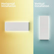 Aipsun 15.75in Matte White Modern Vanity Light Up and Down LED Vanity Light for Bathroom Wall Lighting Fixtures (White Light 5000K)