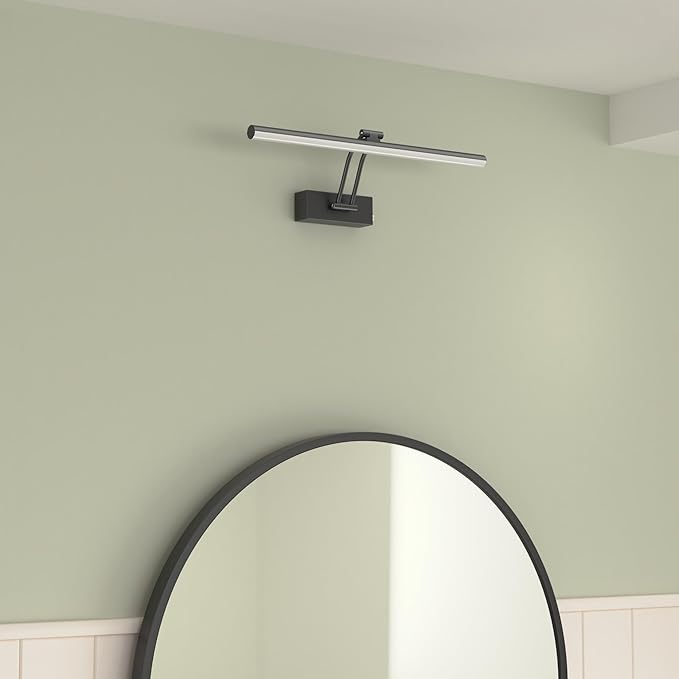 Wireless Picture Light, 16 inches, Battery Operated, Dimmable Black Metal LED Art Light for Wall Sconce