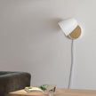 Wall Sconce Plug in,White Wall Lights for Bedroom,Modern Wood Sconces Light with 180°Rotation Metal Shade,e26 Wall Lamp with Switch for Living Room,Nightstand,Dining Room,Hallway,Corner,Stairway