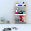 Plastic/Metal Freestanding Stackable Organizer Shelf,Bathroom Countertop Storage Shelf Cosmetic Organizer Holder Kitchen Spice Rack,3-Tier Standing Rack (Rose Gold)