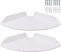 Yosoo Health Gear Acrylic Wall Mount Floating Corner Shelves 2pcs Quarter Round Shower Shelf, Sturdy Wall Storage Display Organizer for Bathroom Kitchen Bedroom Living Room 1.2 x 8.3 x 8.3in (White)