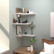 NATURE'S SOURCE Corner Floating Shelves with Invisible Brackets, Corner Shelves Wall Mounted Set of 3, Bedroom Bathroom Kitchen Living Room Office- Modern Style 16.6