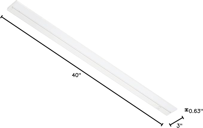 LAGOM Halo Under Cabinet Light, 40‑Inch Hardwired Dimmable LED, 2700K/4000K/5000K, Power Cord Sold Separately, White, UC0140WH27