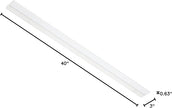 LAGOM Halo Under Cabinet Light, 40‑Inch Hardwired Dimmable LED, 2700K/4000K/5000K, Power Cord Sold Separately, White, UC0140WH27