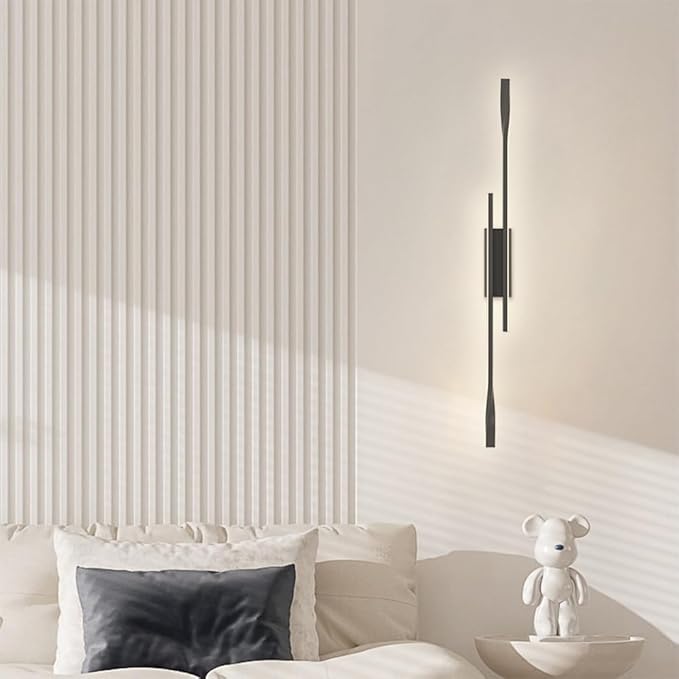 Modern Corner LED Wall Lamp Minimalist Indoor Light Long Strip Linear Light Hardwired Hallway Wall Sconce Dimmable Lighting Fixture for Bedroom Kitchen Island Bar Living Room Bathroom
