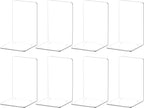 VFINE Acrylic Bookends 8 Pieces, Book Ends for Shelves, Clear Bookends for Shelves Decor Book Ends for Desktop Organizer, Book Stopper for Home Office School Supplies, 7 * 4.8 * 4.75 inch