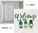 St. Patrick's Day Decor, Welcome Sign, Wooden Box Sign Desk Decor, White Wood Box Sign, Farmhouse Decor for Front Door, St. Patrick's Day Wood Decorations, Housewarming Decor, Rustic Home Decor