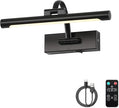 Battery Operated Picture Lights for Wall Black Art Light Wireless Gallery Lights with Timer and Remote 12 Inch 2W Warm White