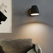 Hardwired Wall Sconce with Switch,Modern Black and Wood Wall Lights for Bedroom with 350°Rotation Metal Shade,Indoor E26 Wall Lamp for Living Room,Dining Room,Hallway,Stairway,Wall Decor
