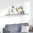 Concrete Grey Floating Wall Shelf with Invisible Mounting System, 4-Piece Honeycomb MDF Wall Mounted Shelf Set for Modern Interiors, Minimalist Design and Durable Storage