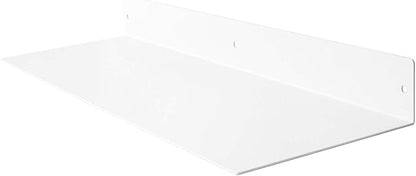 Buhbo Mitus Floating Shelf Wall Mounted (8 inch x 24 inch) Heavy Duty Industrial Modern Steel, White
