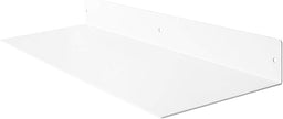 Buhbo Mitus Floating Shelf Wall Mounted (8 inch x 24 inch) Heavy Duty Industrial Modern Steel, White