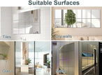 Vlush Adhesive Mirror Tiles 12'' x 12'' x 4PCS Full Body Mirror Full Length & Wall Mounted Mirrors Tiles Decorative for Home Gym, Door, Bedroom & Bathroom