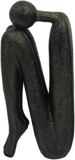Thinker Decorative Bookends for Shelves, 1 Pair Heavy-Duty Book Ends Holder, Resin Book Stopper for Office Home Living Room Decor