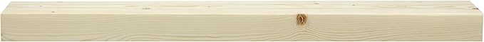 Dogberry Collections Smooth Timber Floating Shelf – Versatile Wood Mantel & Wall Shelf (Unfinished, 60 in.)