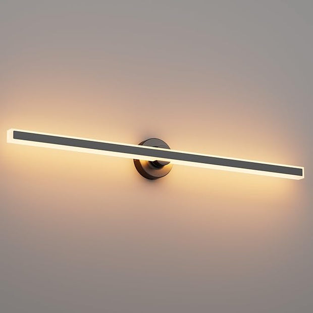 Modern Black Vanity Light, 39.37 inch 5 Colors Wall Sconce Dimmable, LED Bathroom Light Fixtures for Mirror