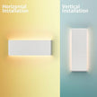 Aipsun 15.75in Matte White Modern Vanity Light Up and Down LED Vanity Light for Bathroom Wall Lighting Fixtures (Warm Light 3000K)