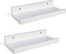 Z metnal Small Floating Shelves, Natural Wooden Display Wall Shelf for Picture Ledge, Nursery Floating Shelves, White, Wall Mounted, 12 x 5.5 inch, 2 Pcs