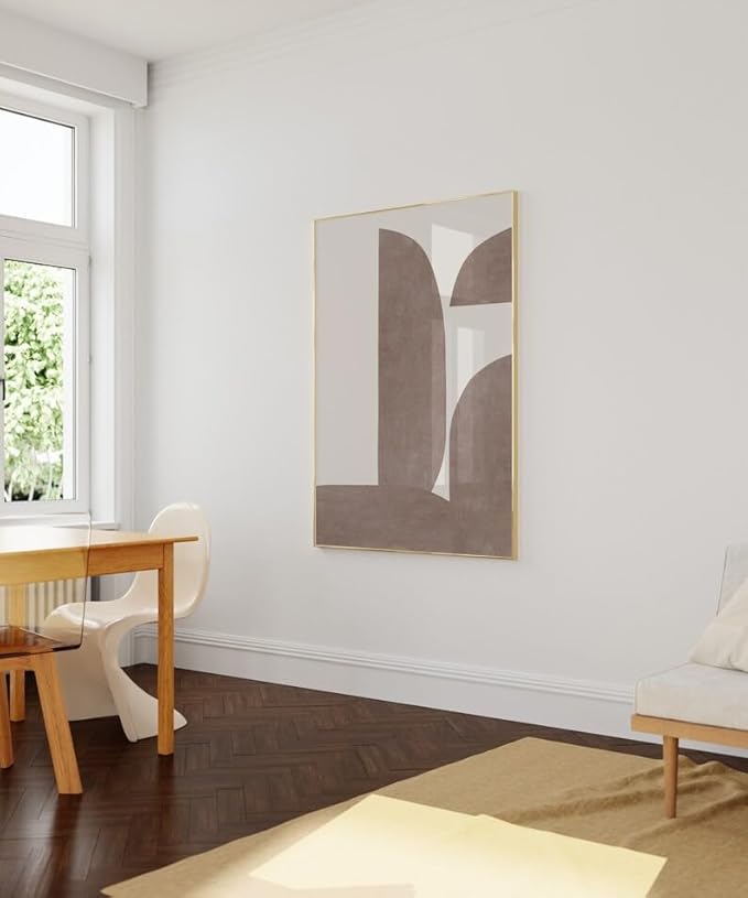 Nationcog Modern Nude Brown Minimalist Art, Trendy Contemporary Wall Decor, Large Beige Home Accent, Affordable Easter Gift Design (Unframed) (9x11)