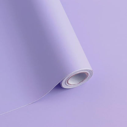118"x17.7" Purple Wallpaper Solid Color Peel and Stick Wallpaper Purple Contact Paper Solid Color Self-Adhesive Removable Wall Paper for Wall Furniture Cabinet Covering Vinyl Rolls