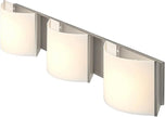 Modern LED Wall Sconce, Indoor Vanity Wall Lighting, 3-Light Bathroom Light Fixtures, Brushed Nickel for Hallway Bedroom Living Room
