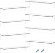 Blulu 8 Pcs Acrylic Floating Shelf, Invisible Wall Mounted Shelf for Book Plants Picture Makeup Record Display in Living Room, Bathroom, Bedroom, Kitchen, Office(12 x 4 x 2 Inches,Clear)
