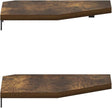 Furinno Rossi Hexagon Floating Shelves for Wall, Set of 2 Geometric Corner Shelf, Wall Mounted Shelves for Bathroom, Home Office, Living Room, Amber Pine