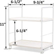 Plastic/Metal Freestanding Stackable Organizer Shelf,Bathroom Countertop Storage Shelf Cosmetic Organizer Holder Kitchen Spice Rack,2-Tier Standing Rack (Silver)