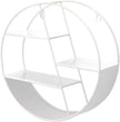 Round Wall Shelf - Circular Wall Shelf | Round Floating Shelves | Wall-Mounted Storage Rack | Floating Shelves Metal Shelf Decoration for Bedroom Living Room Bathroom Kitchen Office