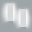 KICAAO 15.7in White Modern Wall Sconce 2-Pack,16W Indoor Vanity Light Up and Down LED Vanity Light for Bathroom Wall Lighting Fixtures Not Dimmable Not Plug (White Light 5000K)