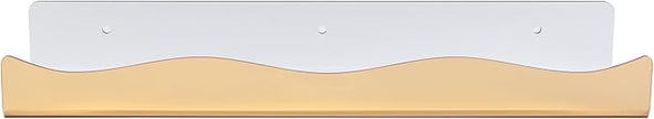 Acrylic Wall Shelf Organizers 15 Inch Floating Shelf for Wall Decor Bookshelf for Kids Modern Mirror Gold Wall Mount Shelf for Living Room, Bedroom, Bathroom (6, Gold Mirror)