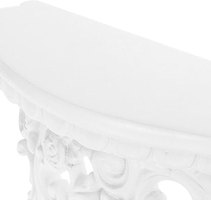 Alipis Retro Carved Wall Decoration Floating Shelf 8.07X7.48X4.05In Resin Wall-Mounted Organizer Rack for Bathroom Bedroom Kitchen Storage and Display