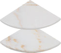 2 Pcs Gold Marble Corner Shower Shelf, 9 Inch Wall Mounted Marble Corner Shelves for Shower Bathroom Kitchen, Polished