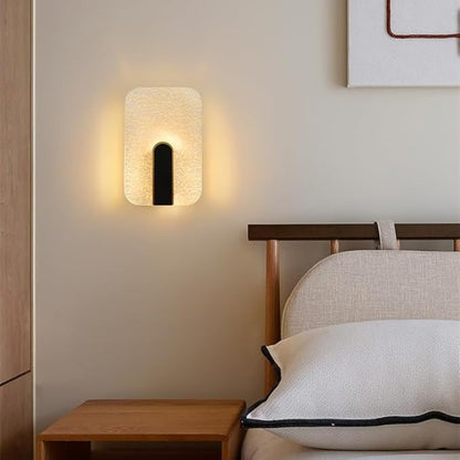 Acrylic Wall Lamp Modern Bedroom Bedside Lamp Minimalist Corridor Aisle Stair Light Study Living Room Background Wall Sconces Indoor Decoration (Rectangle)