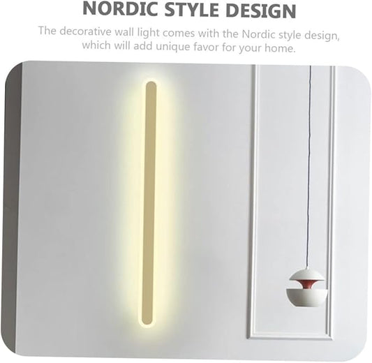 DOITOOL Chic Long Wall-Mounted Light for Bedroom and Aisle Minimalist Warm Light Fixture Atmosphere Illumination Durable Iron Material