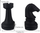 Decorative Chess Bookends for Shelves, Book Ends Decorative for Office Heavy Books, 7x7x4 inches, Black,1Pair/2Piece (Chess)
