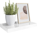 High Gloss White Honeycomb MDF Floating Wall Shelf with Metal Brackets, Modern Minimalist Storage for Living Room Study, Space Saving Design, Durable and Easy Installation,