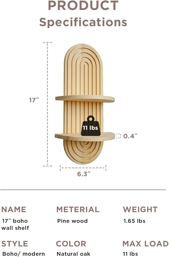 Boho Wall Shelf, 17