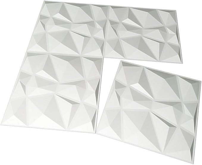 Art3d 12 Pack 3D Diamond Design Wall Panels 19.7