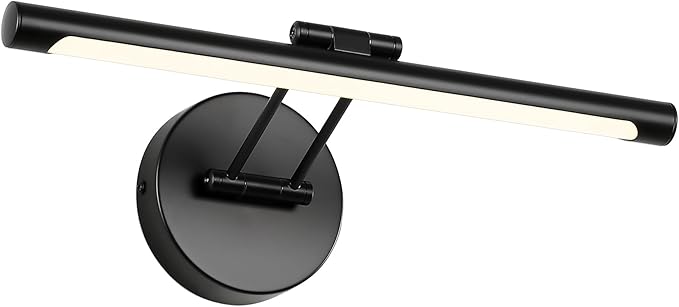 JUSHENG Dimmable Picture Lights Hardwired LED Painting Light Black Gallery Wall Light Art Lighting for Portrait Artwork Canvas 15.74 inch 7W 110V AC