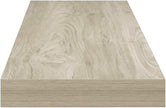 Floating Wall Shelf Set of 2 Oak Honeycomb MDF Modern Metal 31.5 x 9.3 x 1.5 Inch for Displaying Decorative Items and Collectibles with Invisible Mounting System and Robust