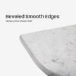 Marble Corner Shower Shelf, 9 Inch Big Carrara White Marble Corner Shelf for Bathroom Shower Decor, Wall Mounted, Polished, 1 Pcs