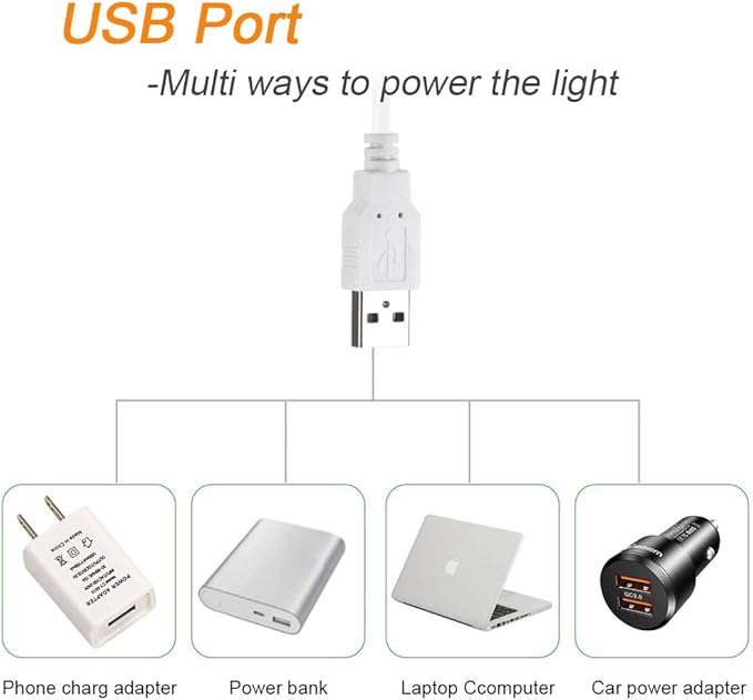 Dimmable Under Cabinet Lighting, Portable USB Reading Strips Craft Light Eye-care LED Desk Reading Lamp Light Great for Craft Table,Pianos,Music Stands,Kitchen,Wardrobe,Shelf,Drawer (warm&cool)