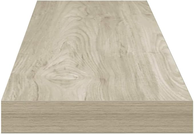 Oak Honeycomb Floating Wall Shelf Set of 2, Modern MDF and Metal Shelves for Living Room, Bedroom, Office - Versatile Storage and Display for Books, Décor, Photos