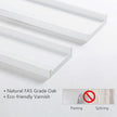 Floating Shelf White Oak Wood Wall Shelves 12 Inch (Upgrade Width 6