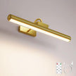 16in Wireless Picture Light with Remote, Battery Operated Picture Lights for Wall 5000mAh, 3 Color Modes and Dimmable LED Art Lighting with Timer for Painting, Frame, Gallery, Bedroom (Gold-1Pack)