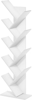 Furinno TREE Book Shelf, 9-Tier Bookshelf, Tree Bookcase with Angled Open Shelf, 8.4