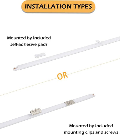 Cefrank Cabinet Lighting 6-Pack 12 inch Seamlessly Linkable Strip Light Bars for Cabinet, Kitchen, Shelf, Workbench, Cupboard Lighting, 1200 Lumen Cold White 6000K