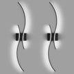 CANEOE Modern Led Wall Light, Black Indoor Led Wall Sconce Lighting, Bathroom Vanity Light Fixtures Over Mirror for Living Room Hallway Bedroom Bedside Wall Lamp (Black, 6000K, 2 Packs,Hard-Wired)