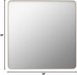 LOAAO 38X38 Inch Brushed Nickel Bathroom Mirror, Rounded Rectangle Silver Metal Frame Mirror, Brushed Nickel, Anti-Rust, Shatter Proof, Hangs Horizontally or Vertically